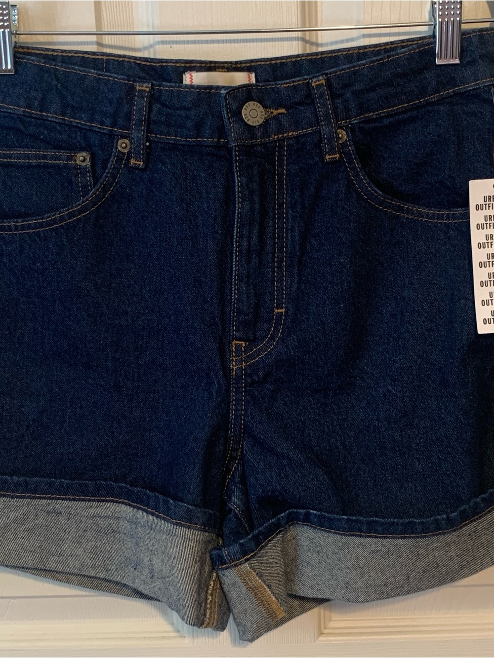 BDG Dark Indigo Cuffed Denim Shorts